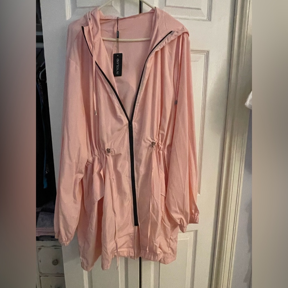 NWT! Involand Plus Pink Rain Jacket 26w 4X